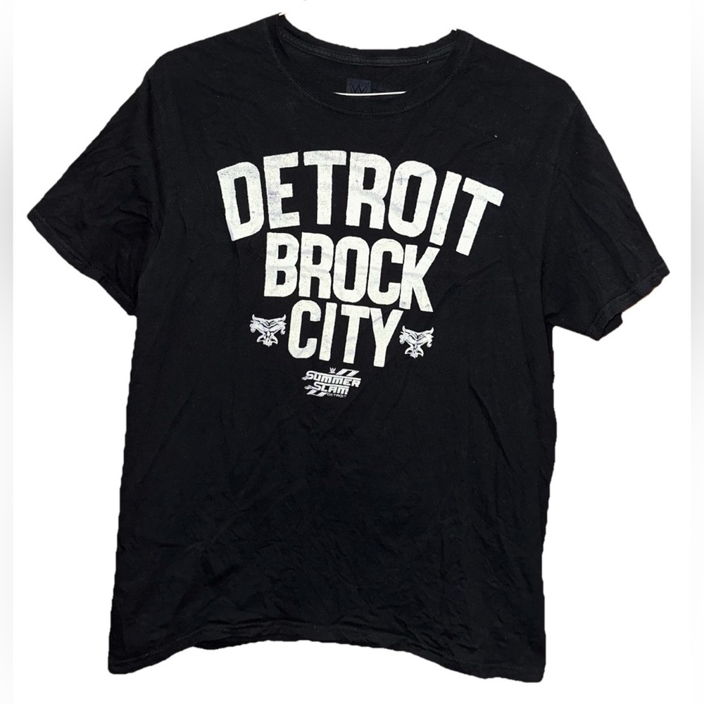 WWE SummerSlam 2023 Brock Lesnar Detroit Brock City T Shirt (L) *Event Only*